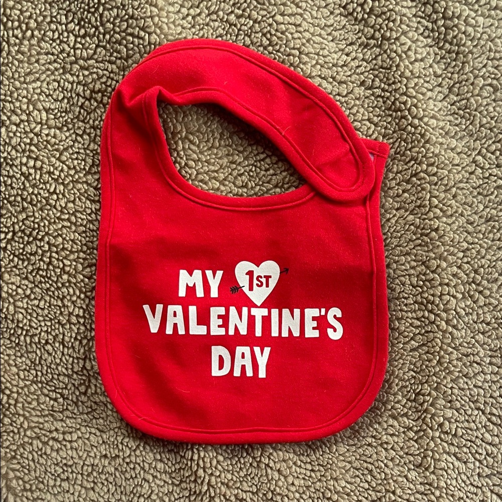Carter's Red My 1st Valentine's Day Bib